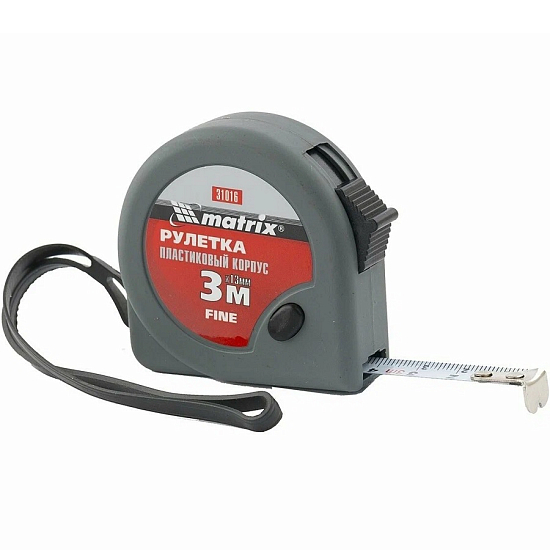 Рулетка 3м х 13мм MATRIХ FINE 31016, пласт. корпус