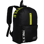 Рюкзак на молнии, наружный карман, 2 боковых кармана, чёрный/жёлтый 9460752