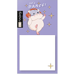Магнитный блок для заметок ПО-ПЛАНУ. "Хомяк. Let's dance!", плотность 80 г.