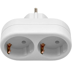 Сетевой разветвитель 2гн. DEFENDER TA-03, с/з, 16А, белый