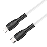 Кабель Ligtning <--> Type-C 1.0м BOROFONE BX86, белый, 20Вт, QC3.0, PD3.0
