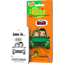 Ароматизатор AROMA Riche LOVE IS АНАНАС-АПЕЛЬСИН картонный