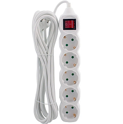 Сетевой удлинитель  5.0м СТАРТ S 5x5-ZDV, 5 розеток