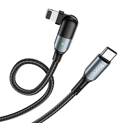 Кабель Lightning <--> Type-C  1.2м HOCO U100 Orbit, чёрный