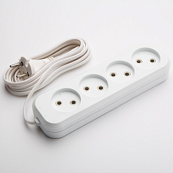 Сетевой удлинитель 10.0м ДЖЕТТ 4 розетки, б/з, 6А [ШВВП] РС-4