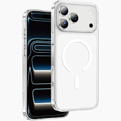 Задняя накладка KEEPHONE Glaze Magsafe Non-Broken Glass Case для iPhone 17 Pro Max, Clear