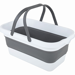 Таз складной силиконовый 16 литров с складными ручками 47х28см для дома и дачи, LAIMA Home, 608671