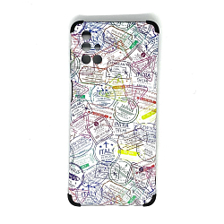 Задняя накладка NONAME для Samsung Galaxy M51 c противоударными краями с рисунком (микс)