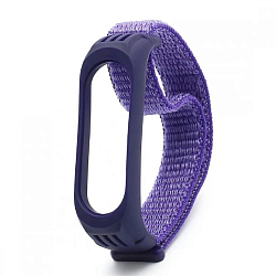 Текстильный ремешок MBS для Xiaomi Mi Band 5/6 фиолетовый (004)