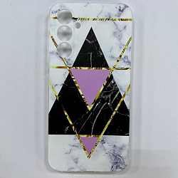 Задняя накладка NONAME для Samsung Galaxy A54 5G силиконовый супертонкий,защищает камеру прозрачный, цвет розовый треугольник