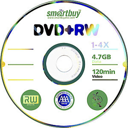 Диск DVD-RW SMARTBUY 4.7 Gb 4x конверт/1