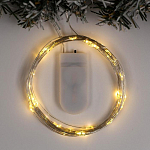 Гирлянда "Нить - Роса" 5 м, свечение тёплое белое, IP20