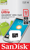 Micro SD 32Gb SanDisk Ultra Class10 30MB/s RUS без адаптера