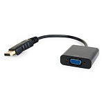 Переходник DisplayPort <--< VGA Cablexpert A-DPM-VGAF-02, 20M/15F, кабель 20см, пакет