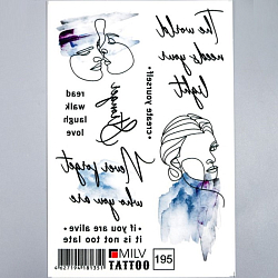 Татуировка на тело "Надписи" 10х15 см  7904395
