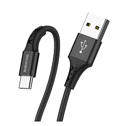 Кабель USB <--> microUSB  1.0м BOROFONE BX20 Enjoy черный