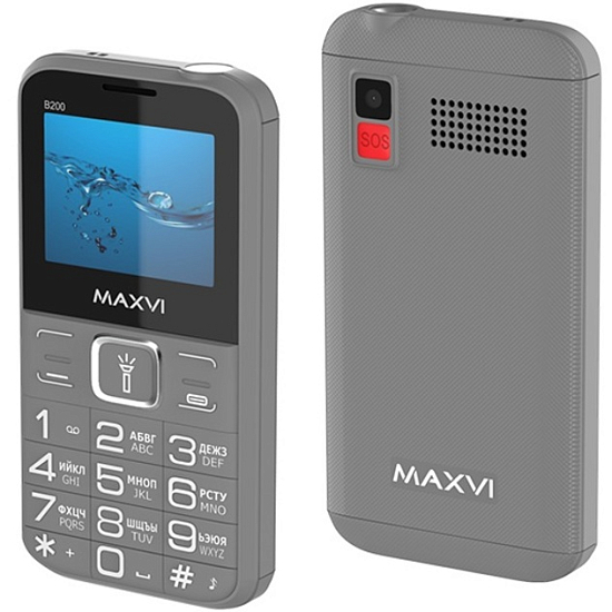 Телефон Maxvi B200 серый