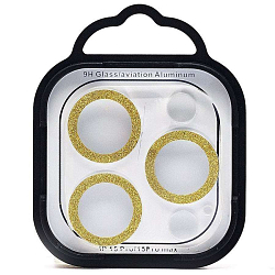 Противоударное стекло для камеры СG06 для iPhone 15 Pro/15 Pro Max (gold)