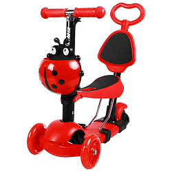 Самокат-каталка 5 в 1, колёса световые PU 120/80 мм 4004603