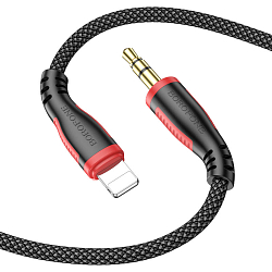 Кабель Jack 3.5 <--> Lightning  1.0м BOROFONE BL14 черный