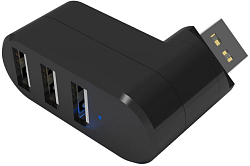 USB-Хаб RITMIX CR-2301 черный, 3 порта, USB 2.0
