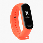 Силиконовый ремешок WB13 для Xiaomi Mi Band 3/4 на кнопке (регулируемый) (orange)
