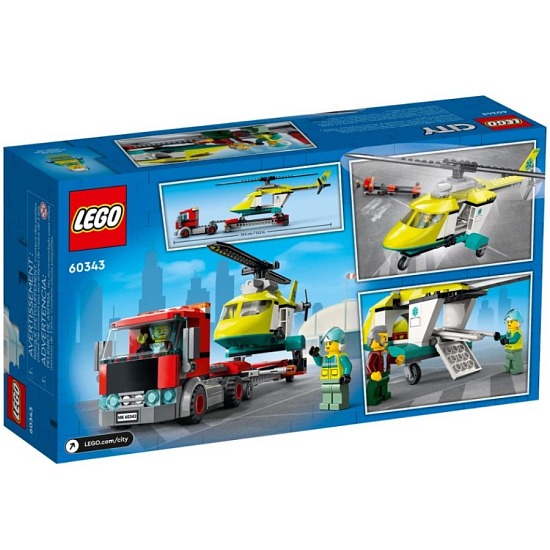 Конструктор LEGO City 60343 Грузовик для спасательного вертолёта