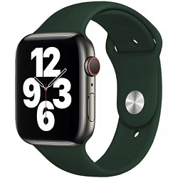 Силиконовый моно-ремешoк NONAME для Apple Watch 42/44mm (165mm) тёмно-зелёный