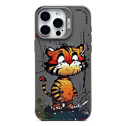 Задняя накладка SC335 для iPhone 15 Pro Max (тигр) (gray)
