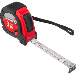 Рулетка 3м 16мм MATRIX Status magnet fixation, 3 м х 16 мм, обрезиненный корпус, зацеп с магнитом//31019