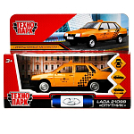 Машина металлическая ВАЗ-21099 «Спутник такси», 12 см, открываются двери и багажник, цвет жёлтый