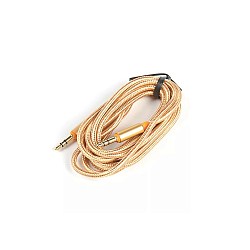 Кабель Jack 3.5 <--> Jack 3.5  1.0м JET.A JA-AC02 в оплётке золотой