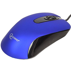 Мышь GEMBIRD MOP-400-B синяя, бесшумный клик, USB