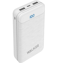 Внешний АКБ WALKER WB-525 (20000mAh) (2USB) белое