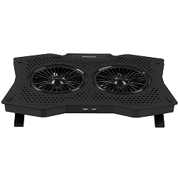 Подставка для ноутбука Digma D-NCP180-2x110 18" 410x280x34мм 20дБ 2xUSB 2x 110ммFAN 700г пластик ABS черный