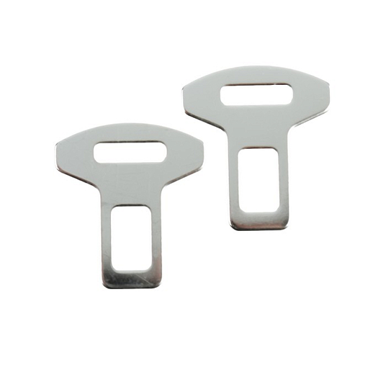 Заглушка ремня металлическая, хром