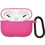 Силиконовый чехол SILICONE CASE для AirPods Pro 2_09_фуксия, с карабином