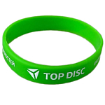 Силиконовый браслет TOP DISC с логотипом салатовый