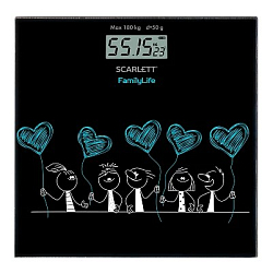 Весы SCARLETT SC-BS33E019 Family Life стекло, 180 кг