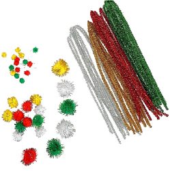 Набор для творчества из проволоки с ворсом, помпонов, глаз №14, цвет МИКС 3587068