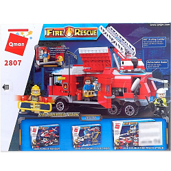 Конструктор QMAN «Пожарная машина», 3 минифигуры, 366 деталей