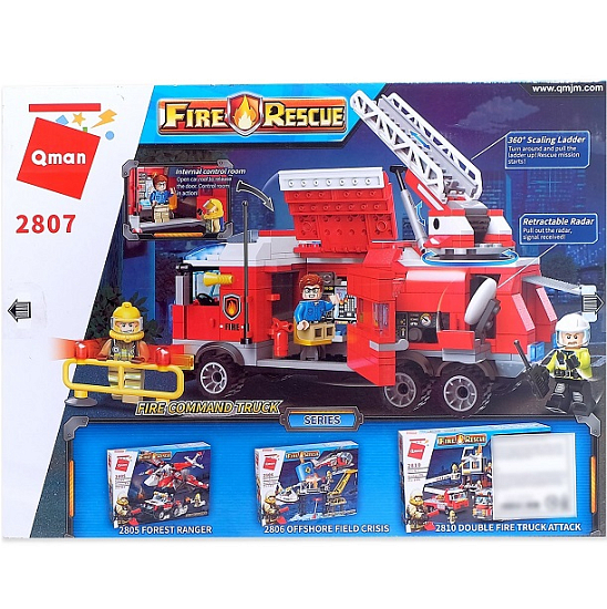 Конструктор QMAN «Пожарная машина», 3 минифигуры, 366 деталей