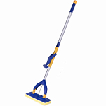 Швабра самоотжимная, механизм "Бабочка", насадка спонж/микрофибра 26см, телеск. черенок 115см, LAIMA