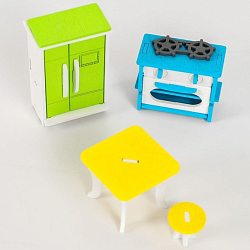 Мебель для кукол «Кухня» + куколка в подарок