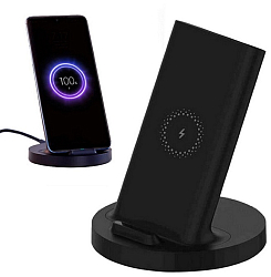 Беспроводное ЗУ Xiaomi Vertical Wireless Charger 20W черное