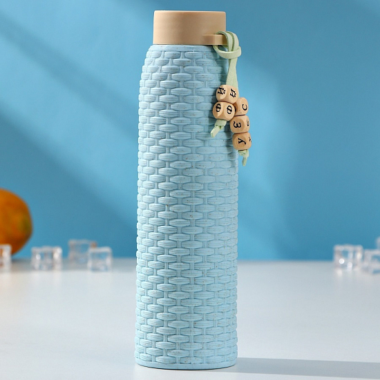 Бутылка для воды стеклянная «Леди», 360 мл, h=21 см, цвета МИКС