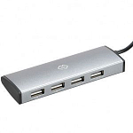 USB-Хаб DIGMA HUB-4U2.0-UC-DS 4порт. серебристый