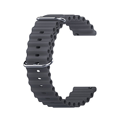 Силиконовый ремешок WB35 Ocean Band Универсальный 22мм (dark grey)