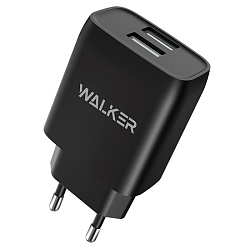 Сетевое ЗУ 2USB 2.1A WALKER WH-31 черное