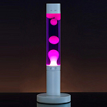 Лава-лампа Amperia Slim Белая/Фиолетовая (39 см)